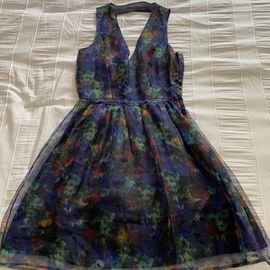 H&M Multi Color Abstract Print Dress size 2